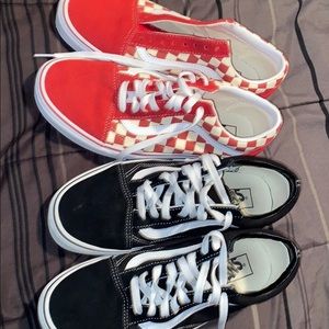 Two pair of Vans